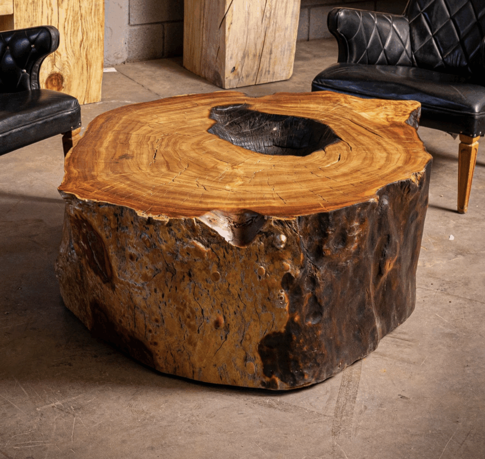 Mesa de tronco de Alamo