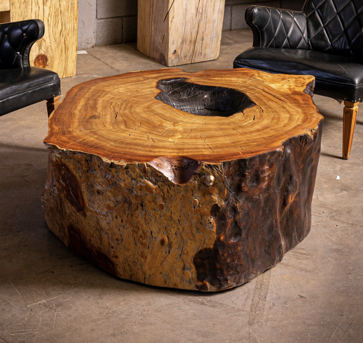 Mesa de tronco de Alamo